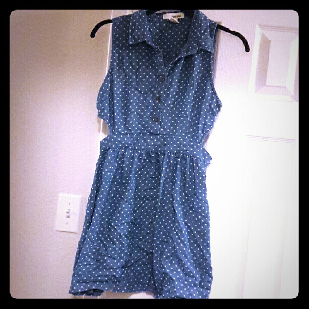 Blue polka dot dress